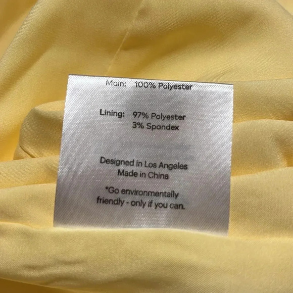 Fame and Partners Mini Dress Yellow 2 NWT - Picture 8 of 13